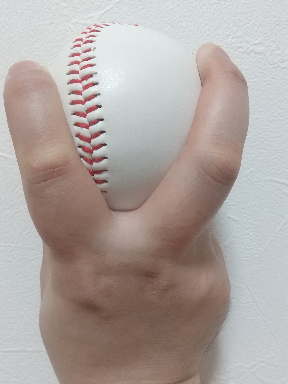 背面から見たジャイロフォークの握り方