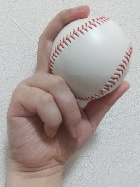 左面から見たシュートの握り方