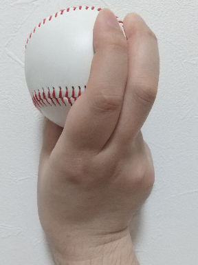 背面から見たスラーブの握り方