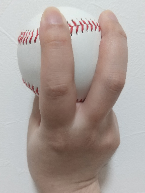 背面から見たストレートの握り方