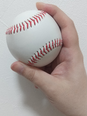 右面から見たストレートの握り方
